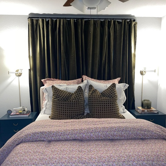 IKEA Sanela Dark Green Curtains - Picture 2 of 2